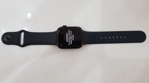 Apple Watch S6 GPS + Cellular, 44mm Space Grey Aluminium Case with Black Sport Band - Regular (MG2E3VN/A)