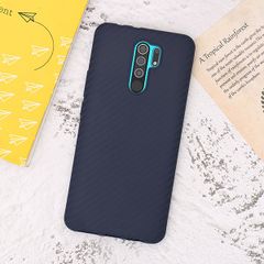  Ốp lưng Redmi 9 Nhựa dẻo Carbon Fibre TPU COSANO Xanh Navy 