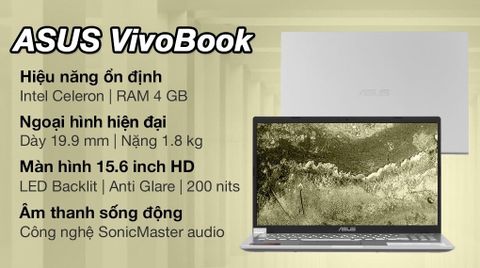 Laptop Asus VivoBook X515MA N4020/4GB/256GB/Win11 (BR480W)