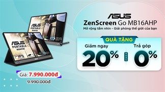 Mê mẩn thiết bị công nghệ chớ nên bỏ lỡ, màn hình ASUS ZenScreen GO đã chính thức cập bến, giảm ngay 20% khi đặt trước đây