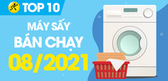  Top 10 Máy sấy quần áo bán chạy nhất tháng 8/2021 tại Trung Tâm Bảo Hành 