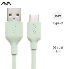  Cáp Type C 1m AVA DS449-TB Xanh lá 