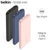 Pin sạc dự phòng Polymer 10.000 mAh Type C 15W PD Belkin Pocket Power BPB011