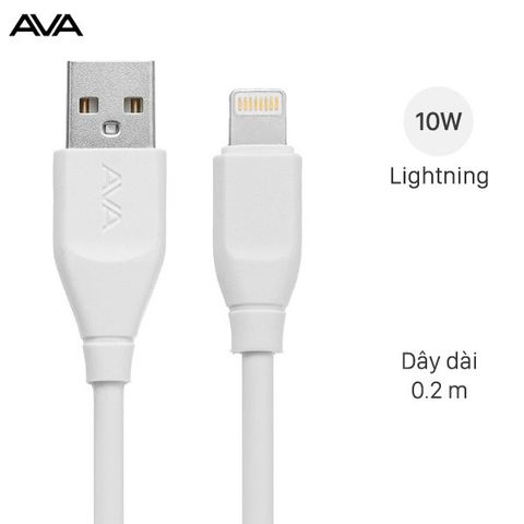 Cáp Lightning 20 cm AVA Speed II Trắng