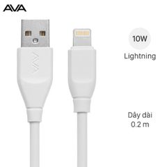  Cáp Lightning 20 cm AVA Speed II Trắng 