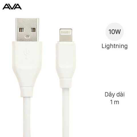 Cáp Lightning 1 m AVA Speed II Trắng