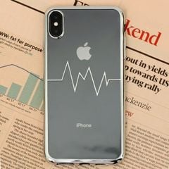  Ốp lưng iPhone XS Max Nhựa dẻo Electroplating nhịp tim COSANO bạc 