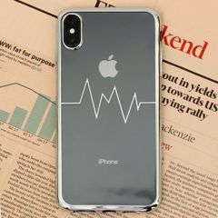  Ốp lưng iPhone XS Max Nhựa dẻo Electroplating nhịp tim COSANO bạc 