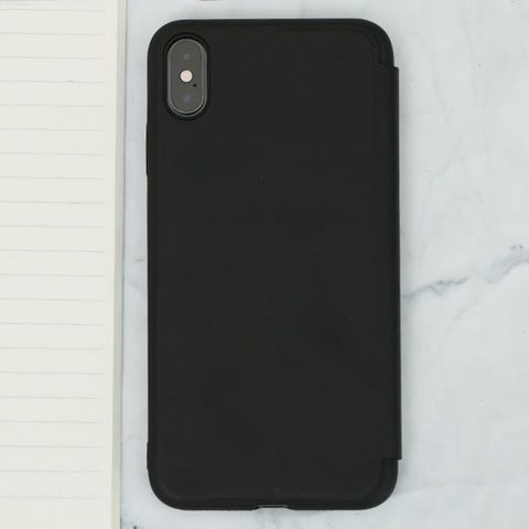 Ốp lưng iPhone XS Max Nắp gập Stand flip MEEKER Đen