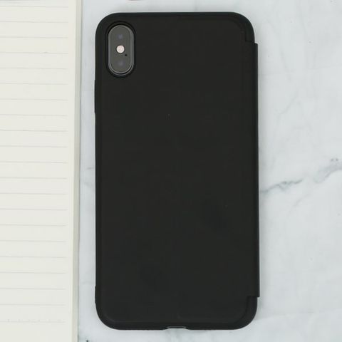 Ốp lưng iPhone XS Max Nắp gập Stand flip MEEKER Đen
