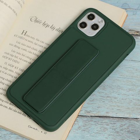 Ốp lưng iPhone 11 Pro Max nhựa cứng viền dẻo PU Stander OSMIA Xanh Bóng Đêm