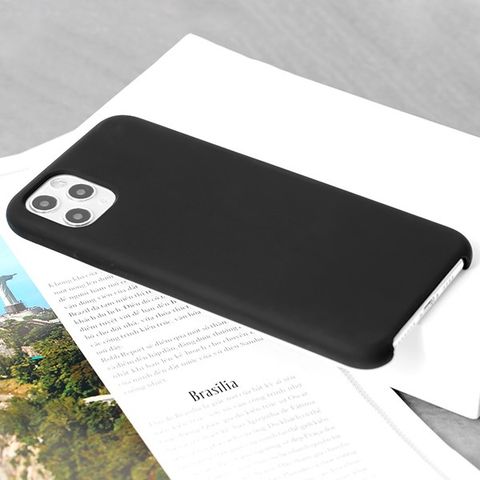 Ốp lưng iPhone 11 Pro Max Nhựa dẻo Liquid silicone B JM Đen