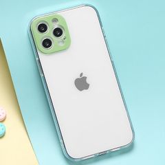  Ốp lưng iPhone 12 Pro Max Nhựa dẻo Transparent Acrylic MEEKER Xanh bạc hà 
