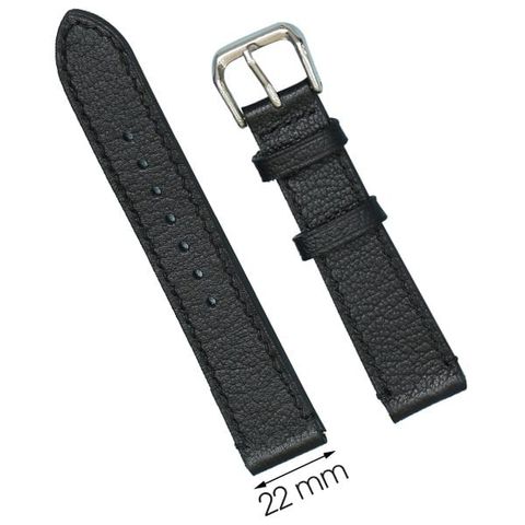 Dây da đồng hồ 22 mm đen CKM1K2