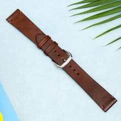  Dây da đồng hồ 18 mm nâu DVM1K5 
