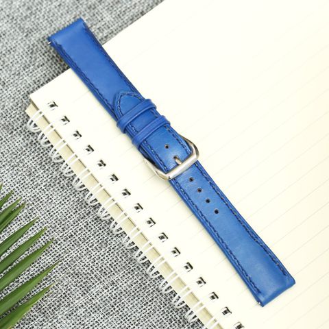 Dây da đồng hồ 18 mm xanh dương DVM6K1