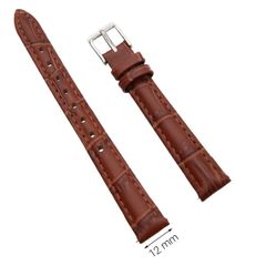  Dây da đồng hồ size 12 mm nâu G022 
