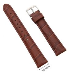  Dây da đồng hồ size 16 mm nâu G022 