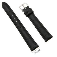  Dây da đồng hồ G024 Đen size 14mm 