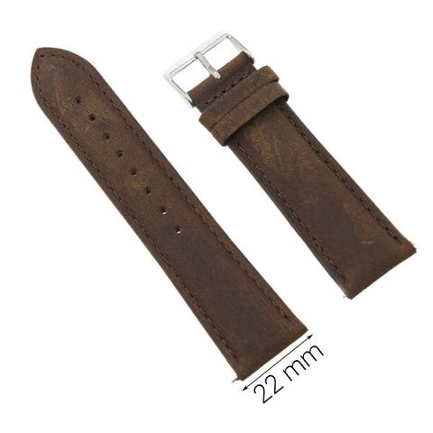 Dây da đồng hồ 22 mm nâu G027