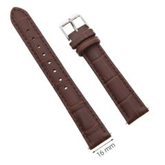  Dây da đồng hồ size 16 mm nâu G071 