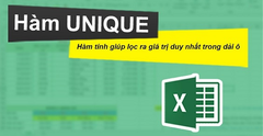  Cách sử dụng hàm UNIQUE trong Excel lọc lấy giá trị 1 vùng chi tiết 