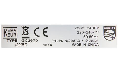 Bàn ủi hơi nước Philips GC2670