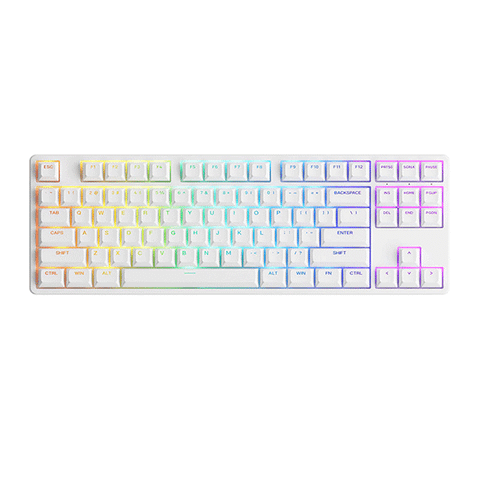 Bàn Phím Cơ Akko 5087 Rgb Asa White Akko Cs Jelly Pink Switch