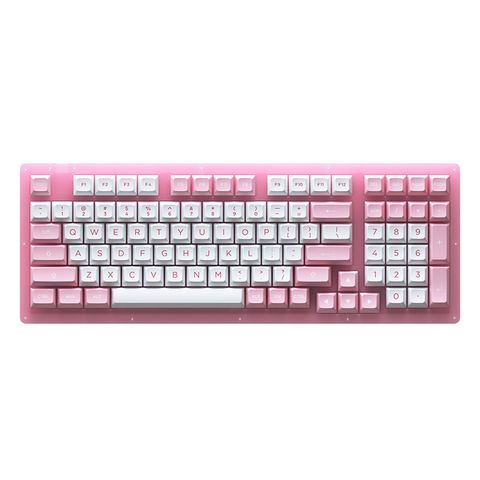 Bàn Phím Cơ Có Dây Trong Suốt Akko Acr98 Jelly Pink Sw