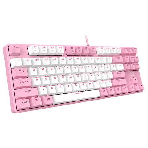 Bàn Phím Cơ Gaming Dareu Ek87 Pink-white (pink Led)