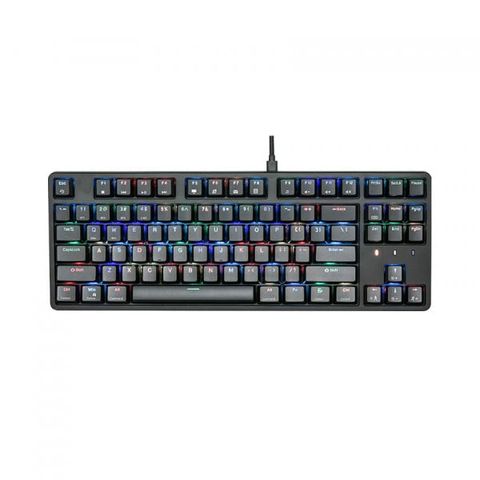 Bàn Phím Cơ Không Dây Edra Ek3187w Rgb Đen Blue Sw