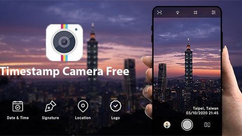 Cách chụp ảnh có hiển thị ngày giờ bằng Timestamp Camera Free trên điện thoại