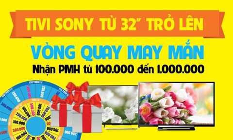 Vòng quay may mắn, tặng phiếu mua hàng 100.000 - 1.000.000