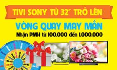  Vòng quay may mắn, tặng phiếu mua hàng 100.000 - 1.000.000 