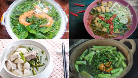 Tổng hợp 8 cách nấu canh rau muống thanh mát, hạ nhiệt cho ngày nắng nóng
