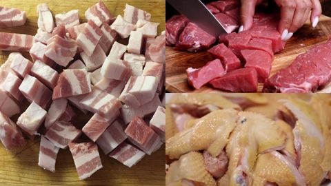 Tổng hợp cách thái thịt lợn, bò, gà, vịt đúng thớ, mềm mỏng đẹp chuẩn