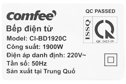 Bếp điện từ Comfee CI-BD1920C