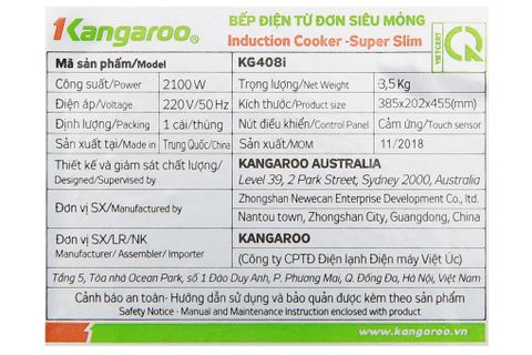 Bếp điện từ Kangaroo KG408i