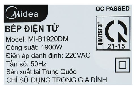 Bếp từ Midea MI-B1920DM