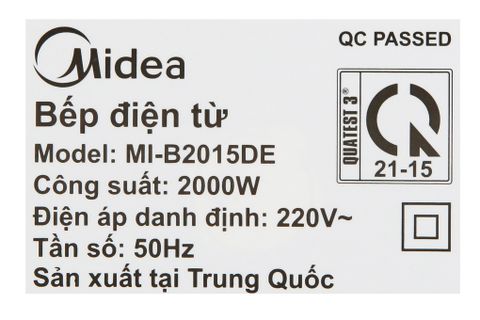 Bếp điện từ Midea MI-B2015DE(C)