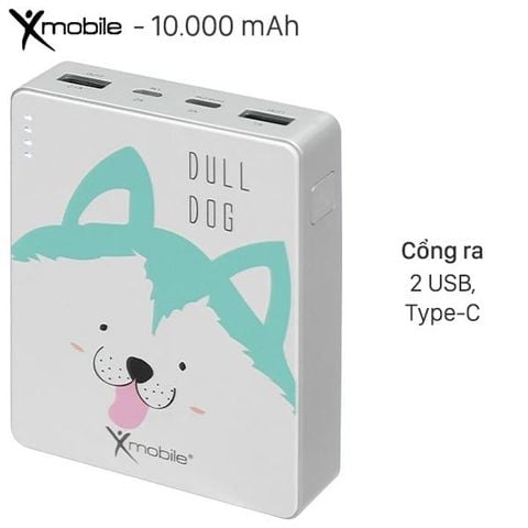 Pin sạc dự phòng 10.000 mAh Xmobile Gram 4 Dull Dog Xanh lá
