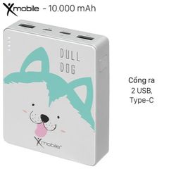  Pin sạc dự phòng 10.000 mAh Xmobile Gram 4 Dull Dog Xanh lá 