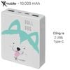 Pin sạc dự phòng 10.000 mAh Xmobile Gram 4 Dull Dog Xanh lá