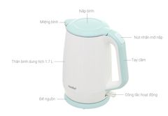  Bình Đun Siêu Tốc Giữ Nhiệt Comfee 1.7 Lít Ck-dc1720a 