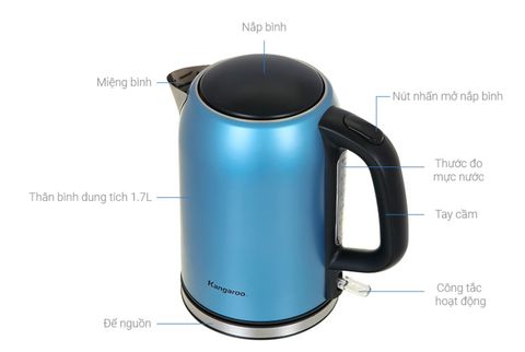 Bình Đun Siêu Tốc Kangaroo 1.7 Lít Kg17k1