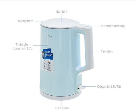 Bình Đun Siêu Tốc Midea Mk-17dg