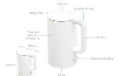  Bình Đun Siêu Tốc Xiaomi 1.5 Lít Electric Kettle Eu 