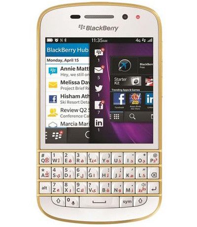 Điện Thoại Blackberry Q10 Vỏ Gold