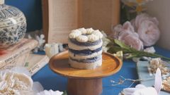  Cách làm bánh sữa chua hoa đậu biếc blue velvet không cần lò nướng 