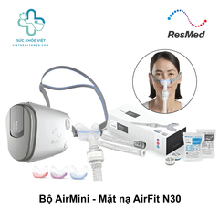  Bộ Máy trợ thở AirMini ResMed + Mặt nạ thở AirFit N30 